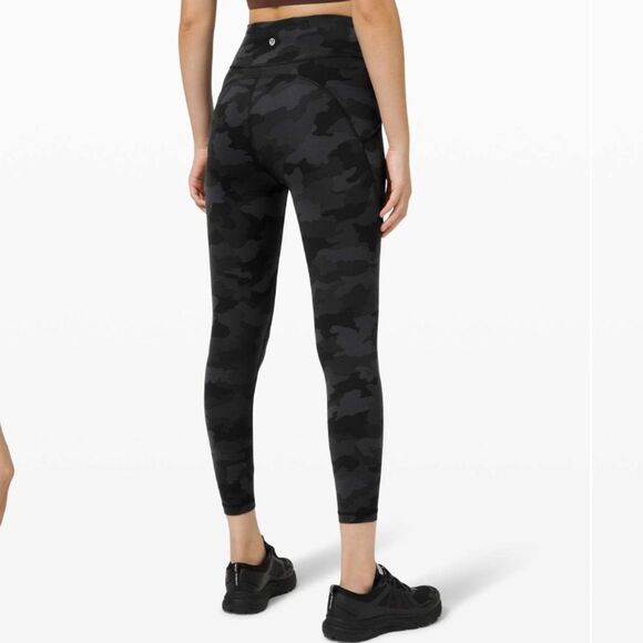 Lululemon Women’s Size 6 High Rise Invigorate Leggings Deep Coal Camouflage‎ - Picture 7 of 12